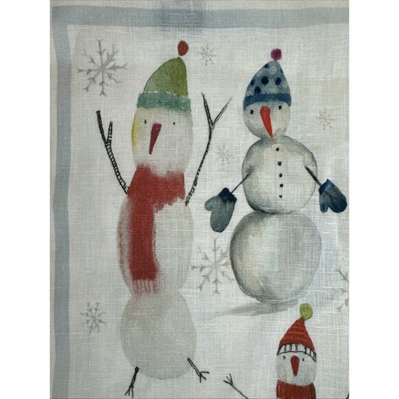 1 - Tessitura Toscana Telerie Snowman 100% Linen Kitchen Towel Sonoma - Picture 9 of 9